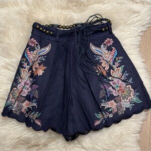 NWT Zimmermann RHIANNON Navy Women's Shorts Size 0